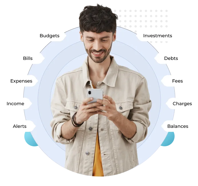 MoneyPatrol tracks budgets, bills, expenses, income, alerts, investments, debts, fees, charges and balances