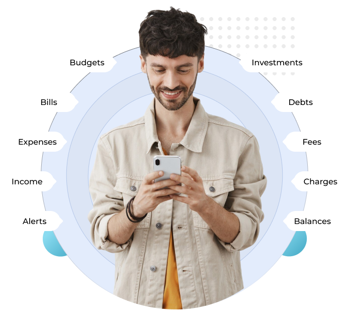 MoneyPatrol tracks budgets, bills, expenses, income, alerts, investments, debts, fees, charges and balances